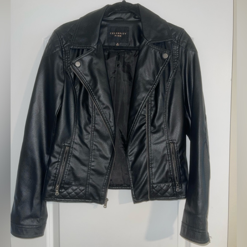 Black Women's faux leather Jacket